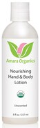 Organic Body Lotion - USDA Certified Organic Nourishing Hand &amp; Body Lotion - Unscented - 8 fl oz