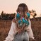 Gangel Turquoise Hippie Indian Headpiece with Peacock Feather Tassel Hemp Rope for Festival - Blue Feather Hairband Women's Hair Accessories