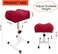 Pedicure Stand Stool Footrest Stand Adjustable Height Technician SPA Beauty Stand Stool with Non-Slip SPA Salon Home Equipment (Red)