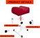 Pedicure Stand Stool Footrest Stand Adjustable Height Technician SPA Beauty Stand Stool with Non-Slip SPA Salon Home Equipment (Red)