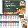 AZEN 24 Pack Lip Gloss Set, Clear Lip Gloss Bulk, Lip Oil for Dry Cracked Lips Moisturizing Hydrating Nourishing with Vitamin E