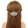 EVER FAITH 1920's Style Bride Hair Barrette Art Deco Clear Austrian Crystal Silver-Tone