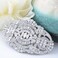 EVER FAITH 1920's Style Bride Hair Barrette Art Deco Clear Austrian Crystal Silver-Tone