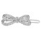 EVER FAITH Silver-Tone Austrian Crystal Wedding Little Bowknot Hair Clip Clear