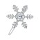 EVER FAITH Women's Snowflake Head Piece Clear Rhinestone Crystal Wedding Bride Hair Clip Silver-Tone