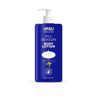 Vasu Naturals All Season Body Lotion - Enriched with Shea Butter &amp; Vitamin E - 48 hr Long Lasting Hydration - Makes Your Skin soft &amp; supple - Ideal For All Seasons - 350ml