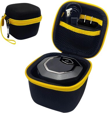 Hard Case Compatible with Microtouch/for Tustow/for Redbreak/for SOLIMPIA Electric Shaver for Titanium Head Shavers, (Case Only) for Bald Men, Travel Electric Razor Storage Box (Black Yellow)