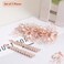 Wedding Hair Clips Set of 3 PCS - Floral Rhinestone Pearl Hair Accessories for Bridal Women (Rose Gold)