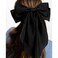 Velscrun Hair Bows for Women Girls 3Pcs White Silky Satin Large Hair Bow Black Coquette Bow Brown Big Bows Hair Clip Oversized Hair Ribbons Long Tail Hair Bow Hair Barrettes Hair Accessories Gifts