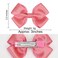 Tiny 3 Inch Glitter Hair Bows Clips - Lined Boutique Alligator Hairpin for Baby Girls, Toddlers, and Little Teens - Kids Barrettes Set of 2 Small Stylish (Hot Pink)