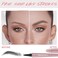3D Waterproof Microblading Eyebrow Pencil, 4 Micro-Fork Tip for Hair-Like Effect, Magic Tattoo Eyebrow Tint pen for Natural-Looking Brows Makeup, Easy to Use, Smudge-proof, Last All-Day (Gray)