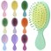 TKOnline 10 Pack Small Hair Brush Air Cushion Hairbrush Travel Detangling Brush Oval Scalp Massage Combs Mini Wet Hair Brush for Women Girls