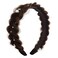 New Handmade Braided Wig Headband With Pearl for Girls Toothed non-slip Braided Hairband Headgear for Women