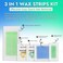 Waxkiss Wax Strips Kit for Women, Waxing Strips Kit for Hair Removal with 70 Counts Hypoallergenic Home Waxing Kit with Strips Brazilian Wax Strip 3 Sizes &amp; 12 Pcs Prewax and Postwax Wipes