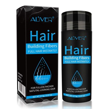 Hair Fibers for Thinning Hair, Natural Formula Hair Fiber, Hair Building Fibers Refill Thicker Hair in 15 Seconds, Conceals Hair Loss &amp; Look Younger for Men Women (Black without Spray Applicator)