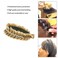TOECWEGR Wide Messy Braided Headband with Teeth Synthetic Braided Headband Twisted Braid Fishtail with Crystal Embellishments Accessories for Girl and Women