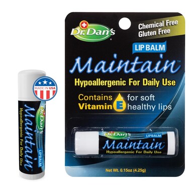 Dr. Dan's Maintain Lip Balm - Perfect for Cortibalm Aftercare, Mild Ingredients &amp; Beeswax, Vitamin E Enriched for Moisturizing Dry Lips, Ensures Smooth, Soft Feel, 1 Pack