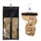 1 Pack Hair Extension Satin Storage Bag with Hanger Wig Holder Bundles Hairpieces Ponytail Wig Style Hair Travel Black Color