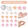 CWJCYTNSN Small Crystal Flower Hair Claw Clips, 0.8" Mini Metal Bangs Pins for Thick Curly Hair - 16PCS Hair Accessories for Women &amp; Girls