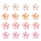 CWJCYTNSN Small Crystal Flower Hair Claw Clips, 0.8" Mini Metal Bangs Pins for Thick Curly Hair - 16PCS Hair Accessories for Women &amp; Girls