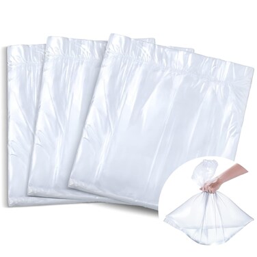 100 Pcs Disposable Foot Tub Liner Portable Bath Bags Plastic Pedicure Spa Bags Thin Large Foot Bath Liners Disposable Spa Hotel Home Use, 25 x 23 Inches