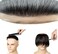 Toupee For Men Hair Pieces Soft Swiss Lace 10x8" Men Toupee Human Hair Replacement System for Men Hair Prosthesis Men Hair Patch Units Implant for Men Natural Hair Pieces (#1B Off Black)