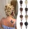 CINHOO Messy Bun Hair Piece with Claw Clip Hair Extensionsm Honey Buns,Faux Hair Bun Tousled Updo Hair Extensions Scrunchie Long Beard Chignon Buns Hair Pieces for Women(Ginger/Yellowish brown)