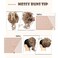 CINHOO Messy Bun Hair Clip on Hair Pieces for Women Dark Brown Messy Bun Hair Piece with Claw Clip Curly Wavy Hair Buns Tousled Updo Hair Buns Extensions Updo Hair Accessories(6A/Dark Brown)