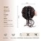 CINHOO Messy Bun Hair Clip on Hair Pieces for Women Dark Brown Messy Bun Hair Piece with Claw Clip Curly Wavy Hair Buns Tousled Updo Hair Buns Extensions Updo Hair Accessories(6A/Dark Brown)