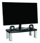 3M Extra Wide Adjustable Monitor Stand, Three Leg Segments Simply Adjust Height from 1" to 5 7/8", Sturdy Platform Holds Up to 40 lbs, 16-inch Space Between Columns for Storage, Silver/Black (MS90B)