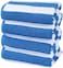 Utopia Towels 4 Pack Cabana Stripe Beach Towel, 30 by 60 Inches, Oversized 100% Ring Spun Cotton Pool Towels, Highly Absorbent Quick Dry Bath Towels for Bathroom, and Swim, Blue