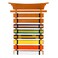 KidKraft Martial Arts Wooden Belt Holder Hanging Display for 8 Belts (Unpersonalized)