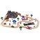 KidKraft Bucket Top Mountain Train Set with 61 Pieces, Magnetic Train, Wooden Tracks and Storage, Gift for Ages 3+