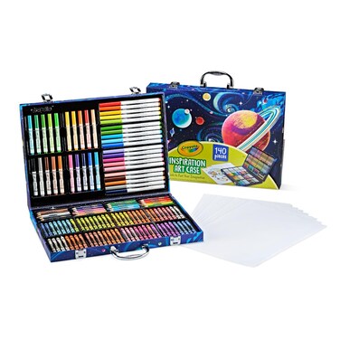 Crayola Inspiration Art Case Coloring Set - Space (140ct), Art Kit For Kids, Toys for Girls &amp; Boys, Art Supplies Set, Drawing Gift for Kids, 5+ [Amazon Exclusive]