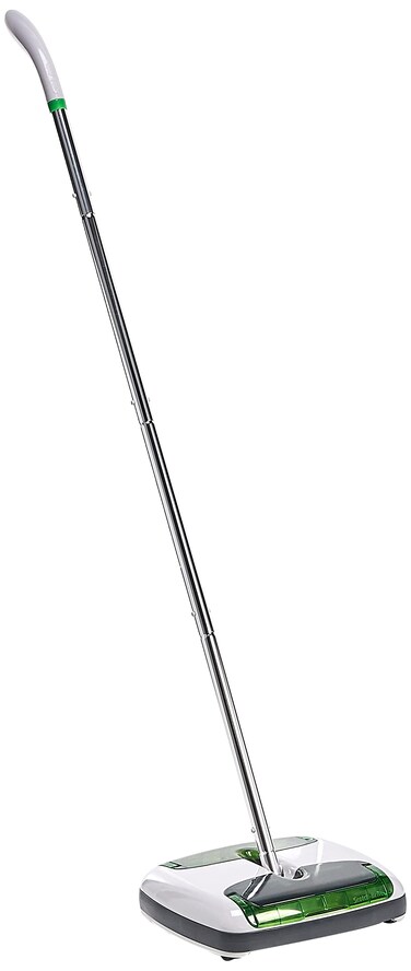 Scotch-Brite Quick Floor Sweeper for Hard Surface Floors and Low Pile Carpet, 7.5&rdquo; Cleaning Path, Lightweight, No Refills to Buy