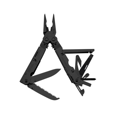 SOG Multi-Tool Pliers- PowerAssist Multi-Tool Pocket Knife and Utility Tool Set with 16 Lightweight Specialty Tools and EDC Sheath (B66N-CP) , Black