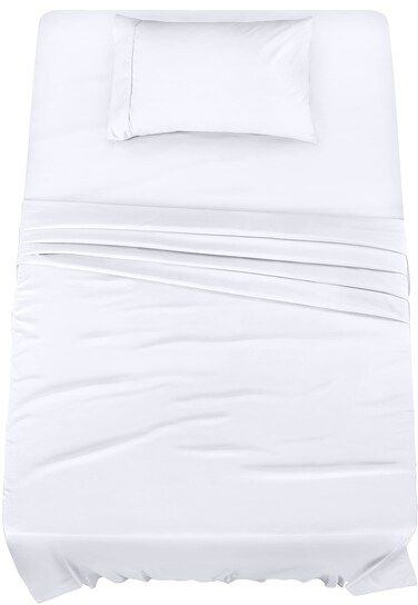 Utopia Bedding Twin Bed Sheets Set - 3 Piece Bedding - Brushed Microfiber - Shrinkage and Fade Resistant - Easy Care (Twin, White)
