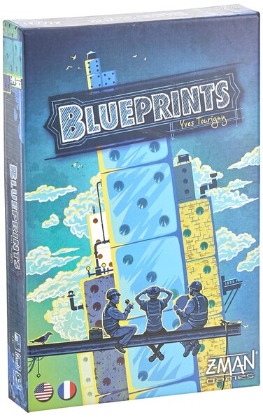 Blueprints Board Game - Architectural Strategy Game for Building Marvels with Wood, Glass, Stone, and More! Family Game for Kids &amp; Adults, Ages 13+, 2-4 Players, 30 Min Playtime, Made by Z-Man Games