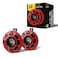 HELLA 003399801 Supertone 12V High Tone/Low Tone Twin Horn Kit with Red Protective Grill, 2 Horns