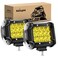 Nilight LED Light Bar 2Pcs 4 Inch 36W Yellow Flood Spot Combo Triple Row Driving Lamp Roof Bumper Off Road LED Work Lights Pods for Van Camper Wagon Car Pickup Golf Cart ATV UTV SUV Truck Boat 4x4