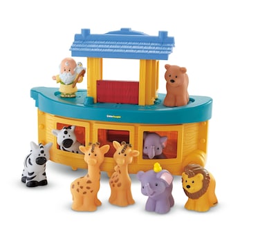 Fisher-Price Little People Toddler Toy Noah&rsquo;s Ark Playset, Boat with 9 Figures for Preschool Pretend Play Kids Ages 1+ Years