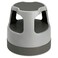 Cramer Scooter Stool, Round, 2-Step, 15", Step and Lock Wheels, 300 lb Capacity, Gray