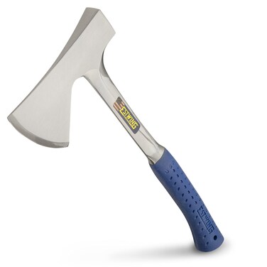 ESTWING Camper's Axe - 16" Hatchet with Forged Steel Construction &amp; Shock Reduction Grip - E44A