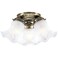 Westinghouse 6668600 Three-Light Flush-Mount Interior Ceiling Fixture, Antique Brass Finish with Frosted Ruffled Edge Glass