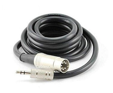 CablesOnline 6ft 7-Pin Din Male to 3.5mm(1/8in) Stereo Male Professional Premium Audio Cable for Bang &amp; Olufsen, Naim, Quad...Stereo Systems (BO-806)
