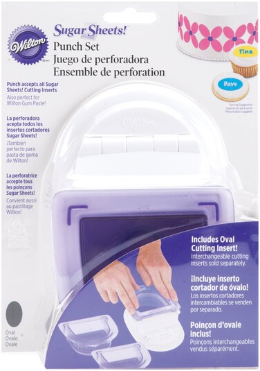 Wilton Sugar Sheet Punch, Oval Set, purple