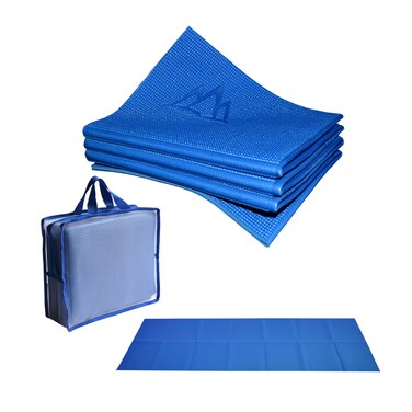 Khataland YoFoMat - Best Travel Yoga Mat, Foldable, with Travel Bag, Extra Long 72-Inch, Free From Phthalates &amp; Latex