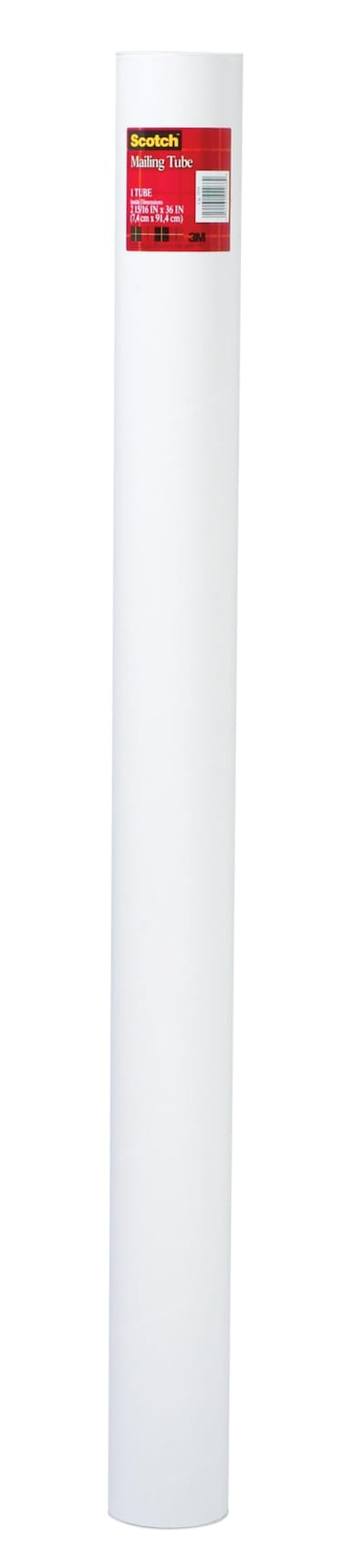 Scotch Mailing Tube, 1 Tube, 4 in x 48 in, Perfect Protection for Mailing and Storing Rolled Items, White (7982)