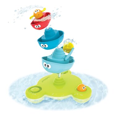 Yookidoo Stackable Baby Bath Toy (Ages 1-6 Years) Stack N' Spray - 7 Moveable Pieces - Interactive Fun Toy for Bath Time - for Toddlers, Babies, Kids, Boys &amp; Girls