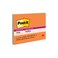 Post-it Super Sticky Lined Notes, 4 Sticky Note Pads, 8 x 6 in., School Supplies, Office Products, Sticky Notes for Vertical Surfaces, Monitors, Walls and Windows, Energy Boost Collection
